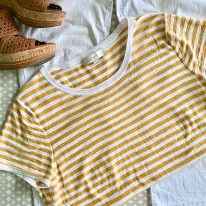 LOFT Striped Short Sleeve Sweater
